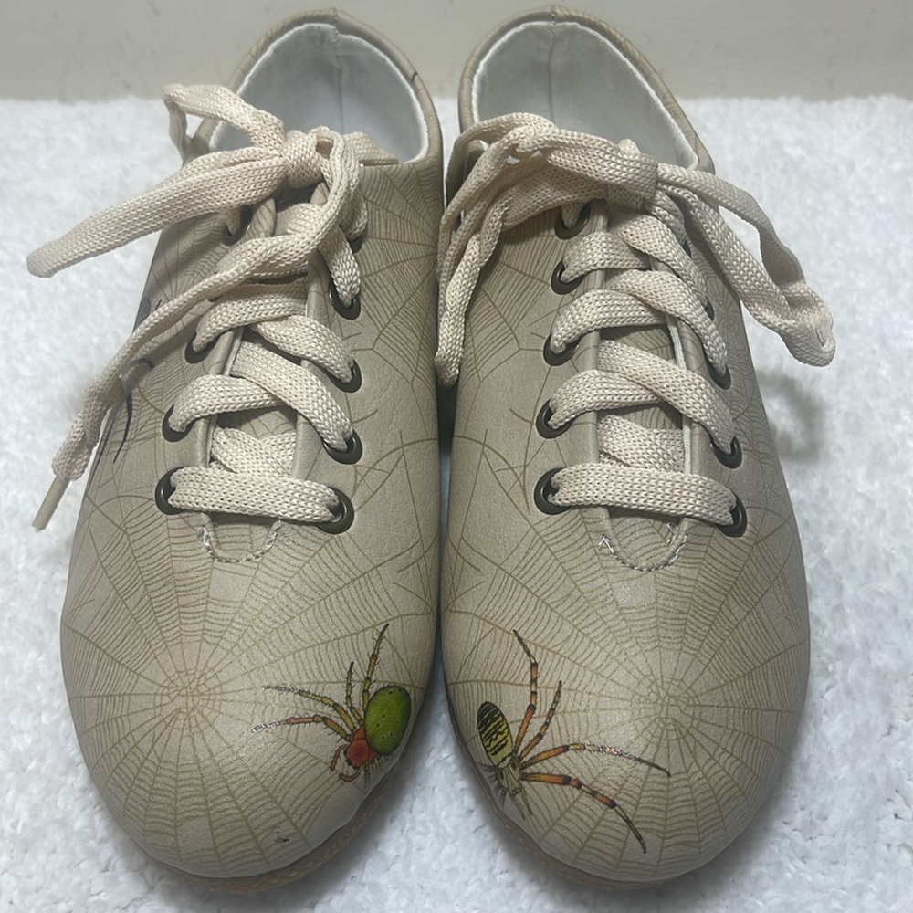 Streetfly Tan Oxford Spiders On Web Shoes